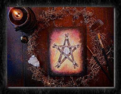 witchwood pentagram 5x7 print