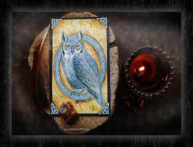 celtic owl 5x7 print