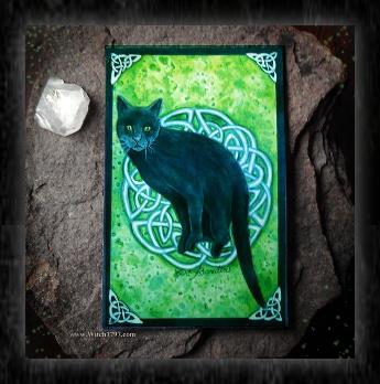 celtic cat 5x7 print